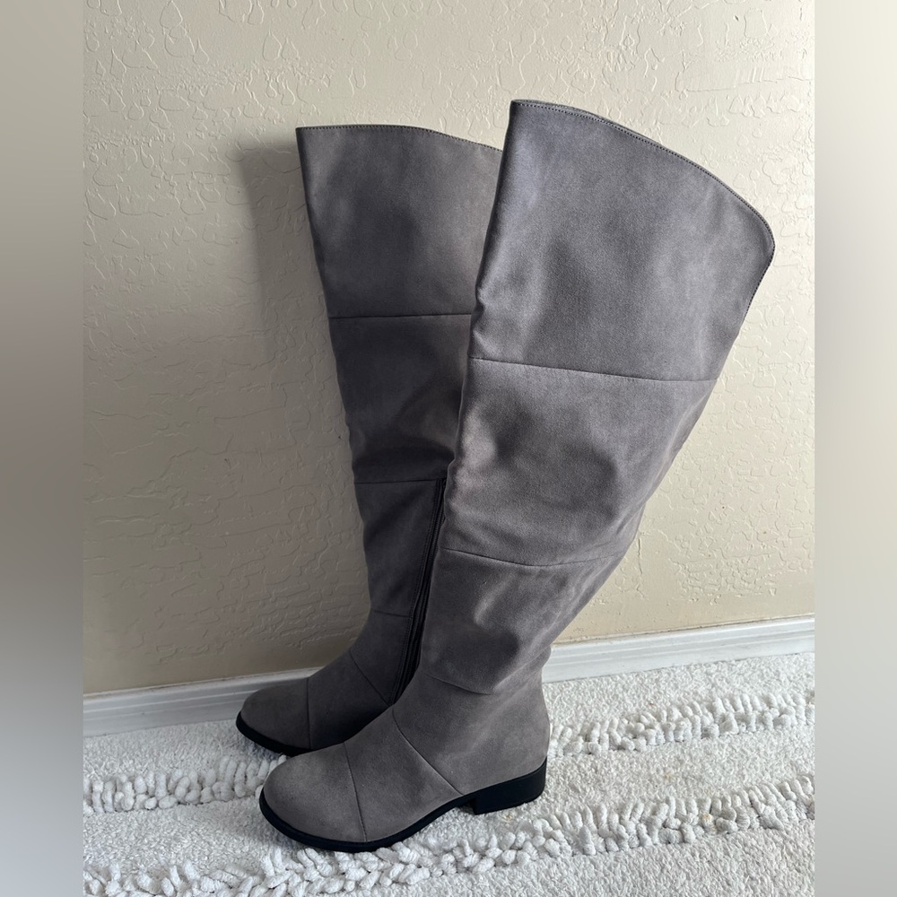 New Gray over the knee boots.